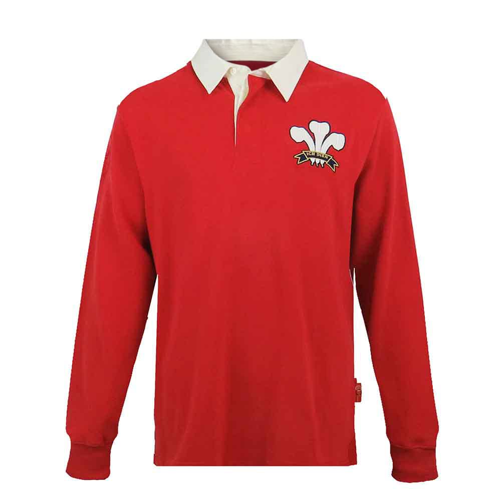 Koszulka Walia Rugby Union Vintage Jersey Czerwona