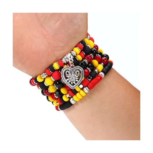 Halloween Bracelets for Women Boo Pumpkin Skull Ghosts Stretchy Beaded Bracelets Spooky Skeleton Bat Cat Stackable Bracelet Christmas Bracelet Jewelry - Image 3