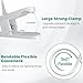 CUHIOY Clip on Reading Light for Bed Headboard, Rechargeable Battery Clamp on Bunk Bed Light, 5 Colors 5 Brightness Flexible Neck Desk Lamp, Eye Protect LED Touch Control Book Lights at Night for Kids