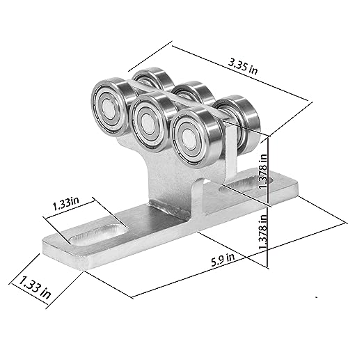 AYEKILI Hoist Trolley for PA200-1000 Electric Hoist 6 Wheel Trolley Assembly for use with Unistrut 1-5/8" Wide and All 1-5/8" or Taller Strut Channel,Suitable for Garage Hoist Systems