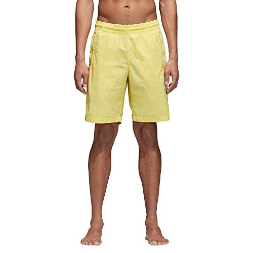 Image of adidas Men's 3-STRIPES SWIM Shorts,Yellow,XS