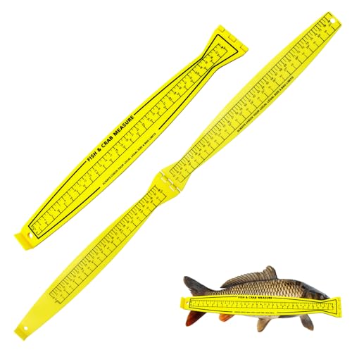 Foldable Fish Measuring Board 32 Inch Lightweight Bump Board - Dual Sided Fishing Ruler for Crabs...