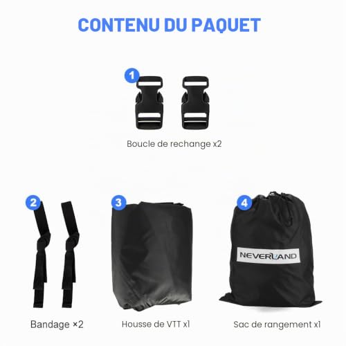 Housse quad imperméable 210D Neverland extérieure noire 256cm - 6