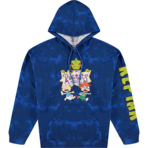 Nickelodeon Mens Rugrats Reptar Hoodie - Rugrats Reptar Tommy and Chuckie Allover Hoodie Sweatshirt