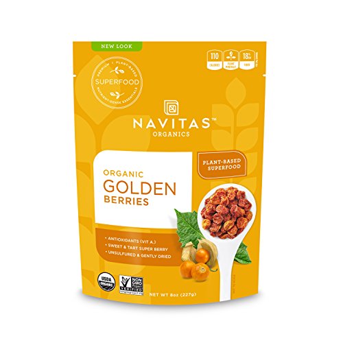 Navitas Organics Goldenberries, 8Oz. Bag — Organic, Non-Gmo, Sun-Dried, Sulfite-Free & Navitas Mulberries Org 8Oz #TOP1