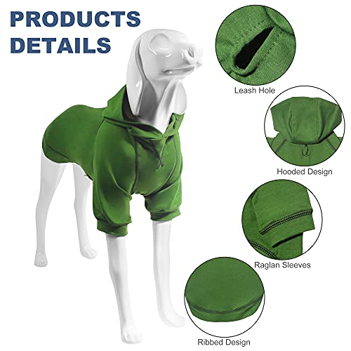 Kickred Basic Dog Hoodie Sweatshirts, Pet Clothes Hoodies Sweater With Hat And Leash Hole, Soft Cotton Outfit Coat For Small Medium Large Dogs #TOP3