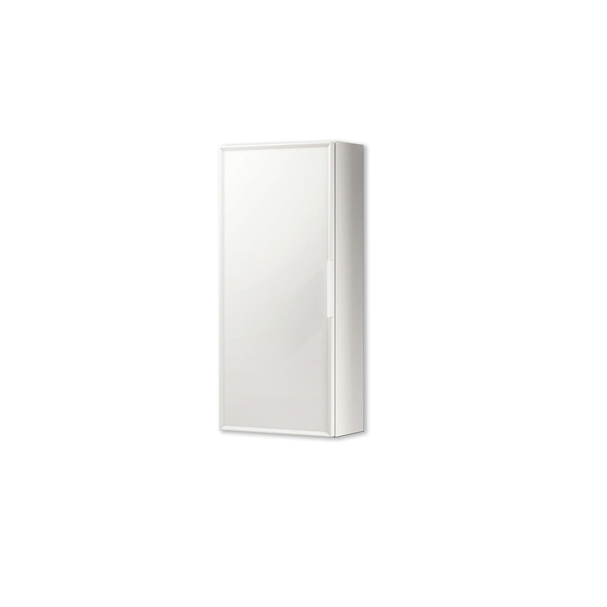 AQA DESIGN pensile bagno, mobile bagno sospeso completamente realizzato in MDF e PET, pensile bagno sospeso reversibile dxsx, manigia in alluminio - Bianco - 35x18x78,2 cm