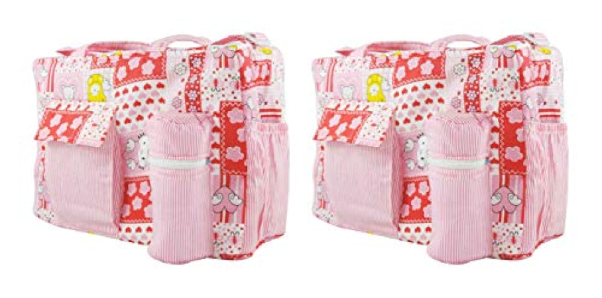 Multi-Functional Cotton Smart Organizer Mother Diaper Bag, Pack of 2