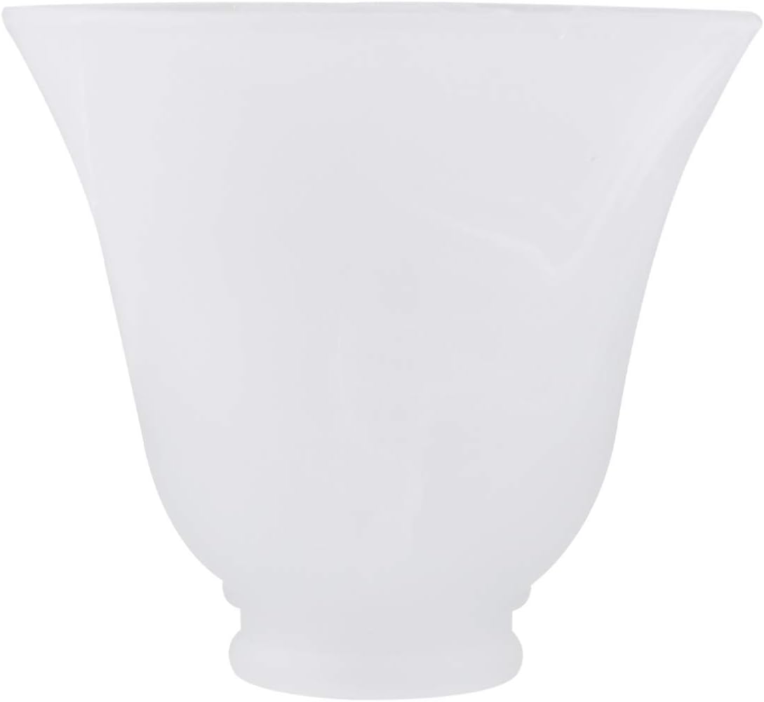 SOLUSTRE Replacement Lampshades Hanging Bulb Lamp Shade Ceiling Light Shade Fixture Replacement Globes White Glass Lamp Shade Bell Glass Table Frosted Pleated E27 Housing Cover