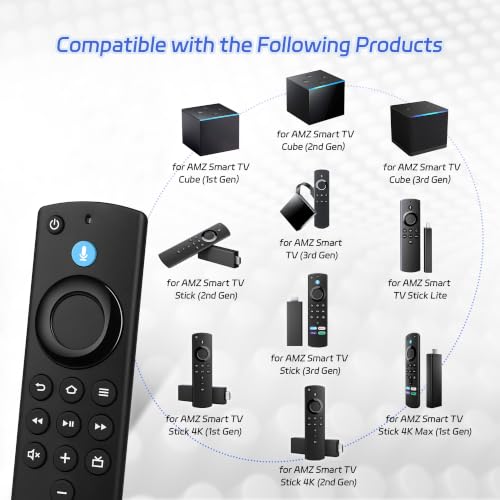 Image of Replacement Remote Control for the Series Fire, TV Remote Compatible with FireStick(Lite /4K /HD /2nd /3rd Gen), AMZ-Smart-TV 3rd Gen & TVs Cube with Voice Controller
