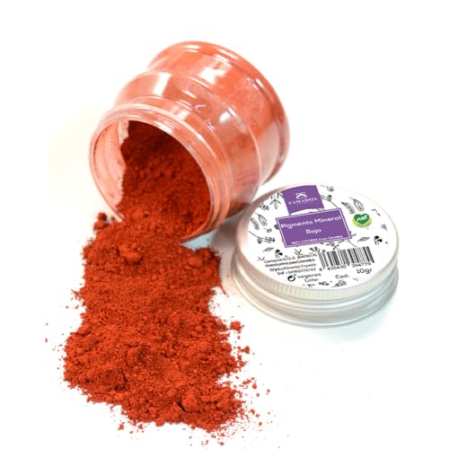 Camassia Pigmento mineral en polvo Rojo | Pigmentos minerales y micas | Pigmento cosmético de alta pureza - Óxido de hierro | 10gr