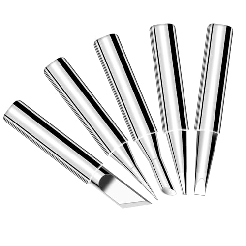 Soldering Iron Tips, 5 PCS 900M Series Solder Tips, Lead-free Replacement Welding Tips, 900M-K/2.4D/B/3C/I