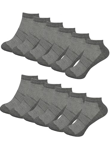 MYO UNDERWEAR&MORE Pack de 12 calcetines tobilleros deportivos para mujer en algodón - Transpirables - Talla 35-40