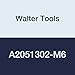 Walter Tools A2051302-M6 Paradur INOX HSS Machine Tap, THL Finish, 0.255" Shank Diameter, 1 mm Thread Length, 0.63" Cutting Length, 2-1/2" Overall Length, M6 Cutting Diameter