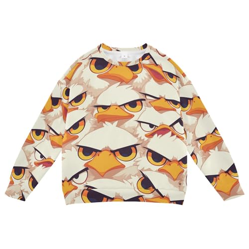 JUNZAN Cartoon Albatross Grey Little Boys Hooded Sweatshirt Long Sleeve Boys Sweat Shirt Party 4T