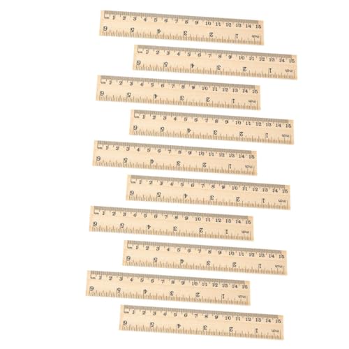 BinZyronic 16個入り 透明直線定規 ? 持ち運び便利 軽量設計 精密印刷目盛り 学校や地図作成に適した多機能描画ツール (15.9x2.5cm,示されているように)