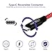Huawei Mate 9 Super Charger Cable, TITACUTE 6.6FT Quick Charging Cable 5A USB C Cable Durable Nylon Braided Cords Data Cable Type A to Type C Cable for Huawei Mate 9 Pro P10 Plus Mate 10 Pro Red