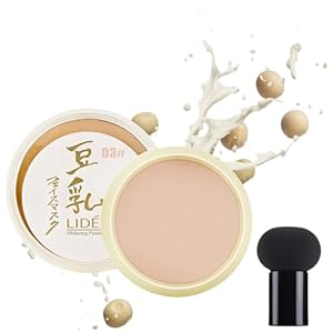 Japanese Concealer Soybean Milk Powder, Japanese Concealing and Setting Soy Milk Powder, Long-Lasting Oil Control Makeup Holding Face Foundation (03#)