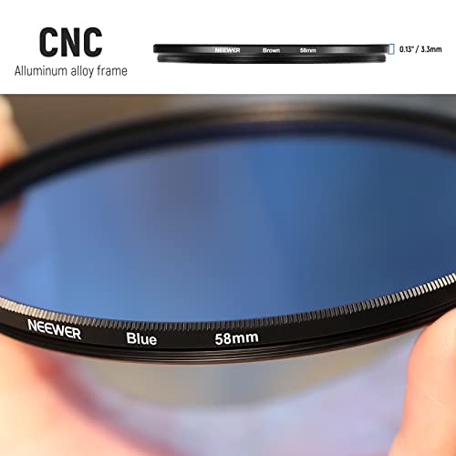 Neewer 10080923 9Pcs Full Color Lens Filter Set, 58Mm Resin Lens Filters With Red, Orange, Blue, Yellow, Green, Brown, Purple, Pink, Gray Color Available With 2 Pouches, Camera Lens Accessories thumb #6