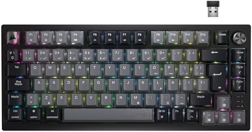 CORSAIR K65 PLUS WIRELESS 75% RGB Hot Swappable Mechanical Gaming...
