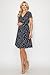 My Bump Women's Print Wrap Maternity Short Sleeve Dress for Breastfeeding (Made in USA) (SKAL Navy, LG)