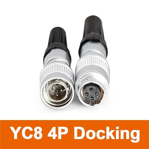 Conector de acoplamiento YC8 de 4 pines con blindaje metálico y tracción rápida 2