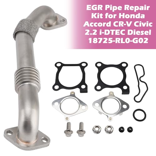 VIPIH EGR Pipe Repair Kit für Honda Accord CR-V Civic 2.2 i-DTEC Diesel 18725-RL0-G02