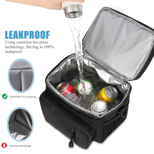 Image of MIYCOO Lunch Bag for Men & Women, Expandable Double Deck Lunch Box, 15L