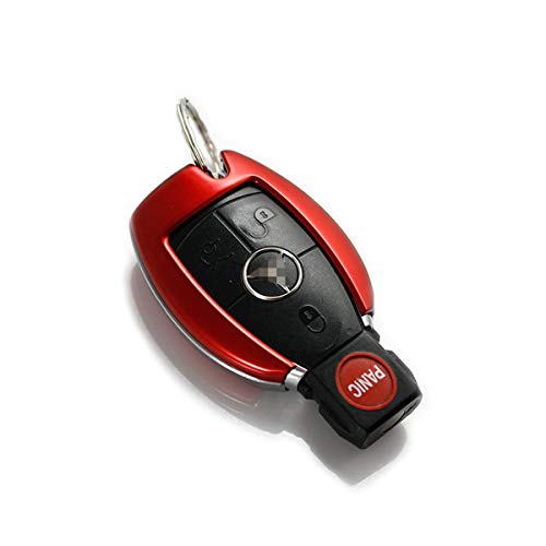Xotic Tech Glossy Red Abs Hard Key Fob Shell Cover Case, Compatible With Mercedes-Benz C E S M Cls Clk G Class W164 W204 W205 S204 S205 W212 W221 A207 C207 Smart Keyless Entry Key #TOP5