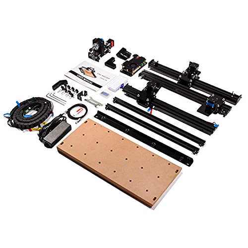 FoxAlien Masuter 4040 CNC - Router de fresadora para grabado con 3 ejes, 40 x 38 cm. Área de trabajo para tallar y cortar madera, acrílico, MDF y Nylon