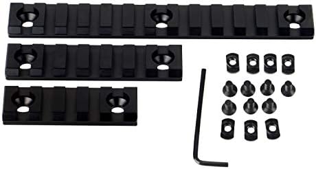 FOCUHUNTER Tactical Picatinny Rail 5-Slot 7-Slot 13-Slot Lightweight Aluminum Picatinny Rail Accessories 3-Piece Picatinny Rail for Outdoor Hunting