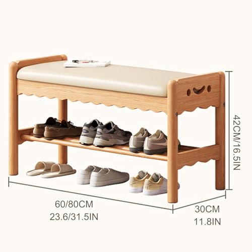 Banc à chaussures d'entrée avec rangement et assise grand confort