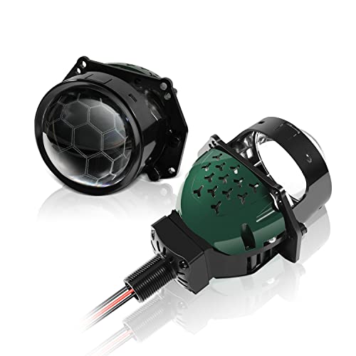 SHNJAUTO 3.0 Inch Bi Projector Lens Retrofit Kit-110W 20 000LM 6000K White Focus Beam Clear Cut Off Line