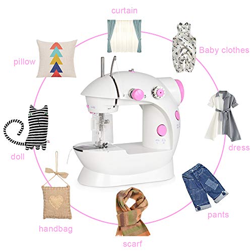 Sewing Machine Mini Electric Portable Handheld Embroidery Machine 2 Speed with Needle Protector Fit for Beginners Household Gift - Thumbnail 4