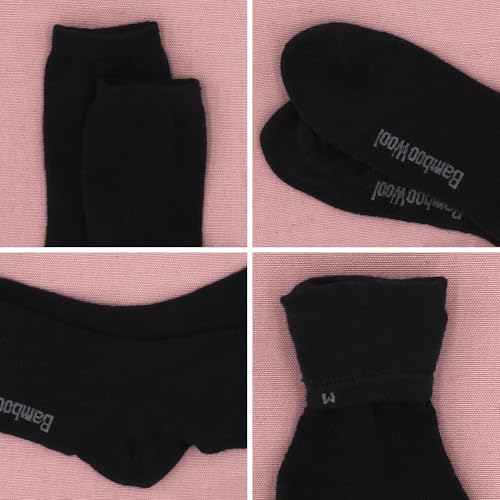 Image of BambooMN Unisex Men and Women's Rayon from Bamboo Wool Blend Athletic Crew Socks for Home, Travel, Work and Sport, 2 Pairs