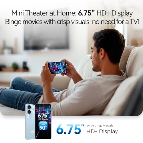 MIRO Ultra-Light 192g 6.75" Big Screen Smartphone - 4G 64GB + 1TB Expandable Storage, 13MP AI Dual Camera 5MP Front, 4900mAh Battery, 3.5mm Headphone Jack, Android 14, Dual SIM Global (Blue) - Image 4
