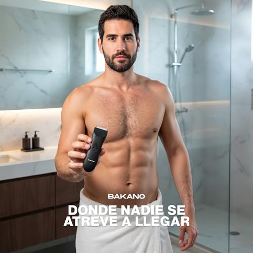 BAKANO SELEX ORIGINAL - Afeitadora Corporal Masculina.Depiladora Corporal Hombre con Tecnología SkinSafe e Impermeable. Rasuradora Hombre Ideal para Genitales y Vello Púbico - imagen 8