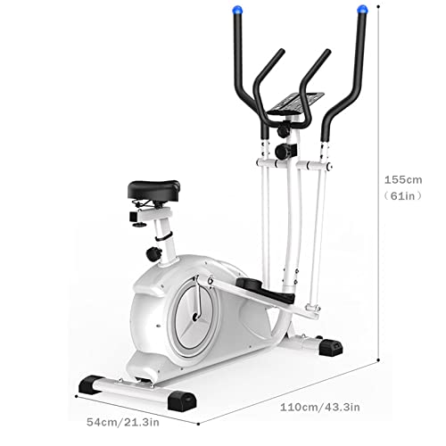 Image of Elliptical Machine Gym Equipment Space Walk Machine Indoor Light Business Magnetic Control Stepper Silent Bicycle Home White
