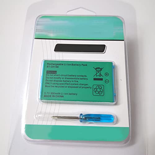 Reemplazo de Batería de Iones de Litio Recargable de 3,7 V y 850 MAh con Destornillador para Nintendo GBA SP Game Boy Advance SP