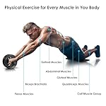 Arespark Ab Roller Wheel, Home Gym Equipment for Core Workout, No Noise Exercise Wheels with Knee Pad, Fitness Training Wheel Abs Workout Equipment for Sports - Image 4