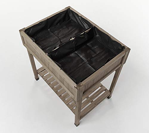 Image of VegTrug Custom Herb Planter, Durable and Rectangular Outdoor Planter, Gray | Herb garden planter, 8 deep pockets, drainage, patio kitchen herbs, compact growing