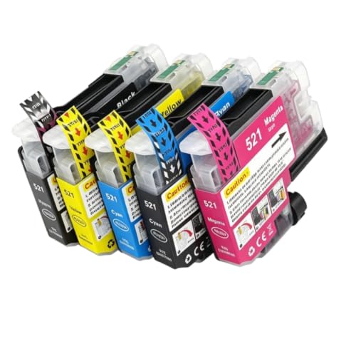 Cartucho de tinta compatible LC521 para solucionar problemas de impresión en DCP-J1460W J1360W