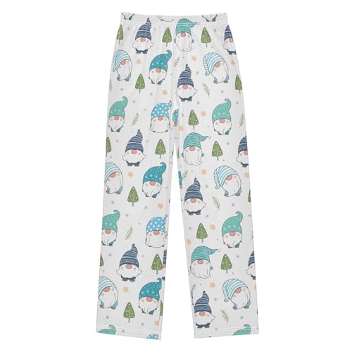 Gnome and Tree Boys Long Pants Soft Trousers Elastic Waist Kids Lounge Bottoms with Pockets S-XL