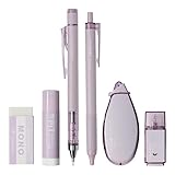 トンボ鉛筆 MONO PIT 文具セット6点 アッシュカラー モーブ シャープペン0.5mmセット PCC-642DAZ