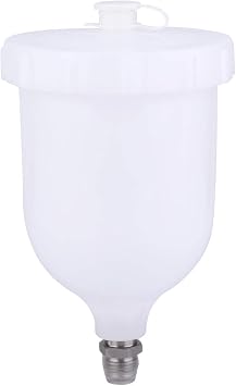 600ml Gravity Feed Spray Gun Paint Cup Plastic Reservoir Compatible with Devilbiss TEKNA Pro Pri FLG Models High Capacity for Automotive Painting Tools