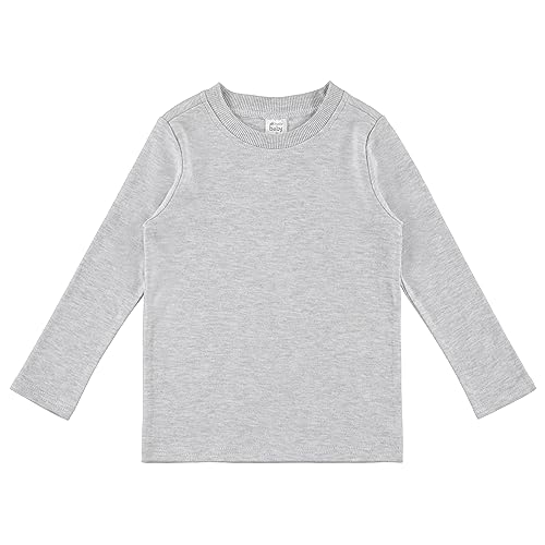 Cudlie 5-Pack Infant/Toddler Girl Long Sleeve Shirt - Basic Baby Tees, Blouses, Tops - Solid Print & Ruffled Tshirts4