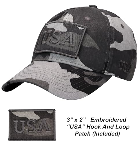 Image of Antourage American Flag Unisex Baseball Hat for Men and Women | USA Flag Mesh Snapback Flat Visor Cap + 2 Patriotic Patches