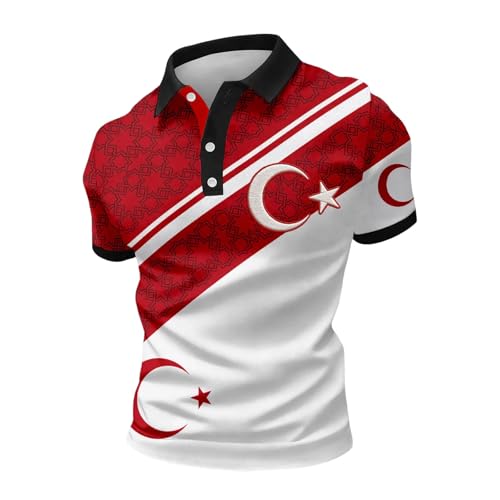 Polo imprimé turc homme chemise manches courtes décontractée pour vos sorties d'été