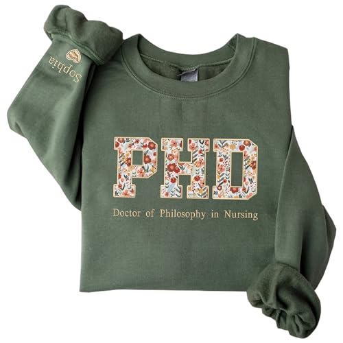 Custom Name & Job Title Sweatshirt, Embroidered Gift for Teachers, Nurses, OT, Realtor, Wellness Workers