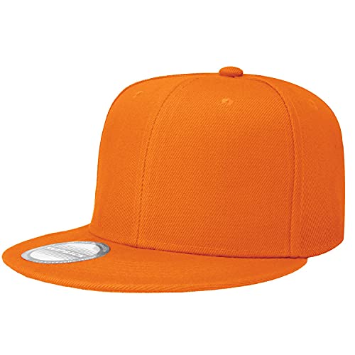 Image of Falari Classic Snapback Hat Cap Hip Hop Style Flat Bill Blank Solid Color Adjustable Size